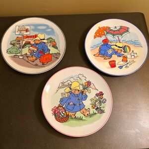 “A Year with Paddington” Bear 6.5” plates - 3 plates 1980 & 1981